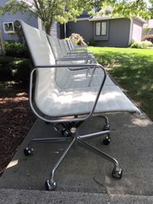 HERMAN MILLER EAMES ALUMINUM GROUP MANAGEMENT CHAIR EDELMAN LEATHER (5 Avail)