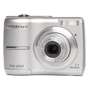 Olympus FE-210 7.1MP Digital Camera - Silver - FULLY FUNCTIONAL - Picture 1 of 7