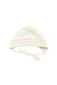 Malo Girls Cashmere Knit Chin Strap Baby Bonnet Hat Cream Size OS - Picture 1 of 6