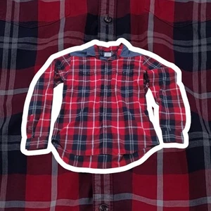 Express Button Down Oberhemd Herren (XL) Rot Baumwolle Kragen Langarm Freizeit - Bild 1 von 6