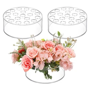 Acrylic Floral Centerpiece for Dining Table Decorations Wedding Round Flower ... - Picture 1 of 7