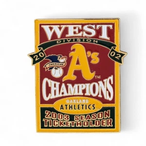 Oakland Athletics A’s 2002 AL West Champions 2003 Season Ticket Holder Anstecknadel - Bild 1 von 4