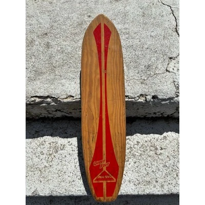 Monopatín de madera vintage 1963 ~ Nash / "Goofy Foot" / rojo Foto 1 de 4