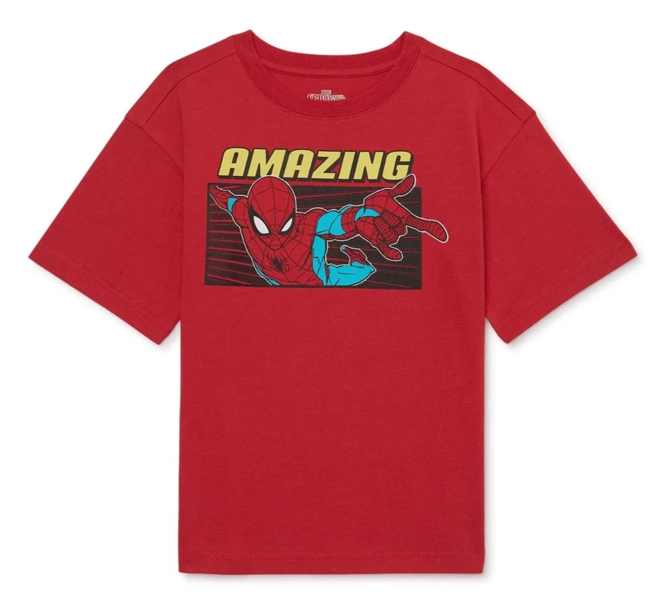 Spider-Man Boys Size 18 Short-Sleeve Red Graphic Tee - Image 1 of 3