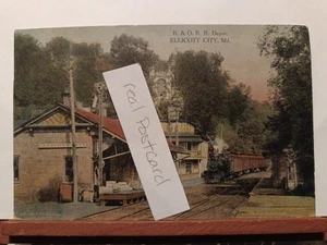 B. & O.R.R. Depot. Ellicott City, Maryland 1914 Bahnhof, Eisenbahn (P19) - Bild 1 von 6