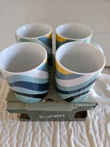 New 4 Mugs From Soren In Their Original Box - Picture 1 of 4
