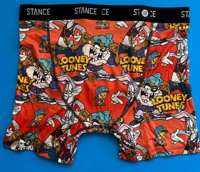 STANCE LARGE 34-36 CALZONCILLOS BOXER BUGS BUNNY TAZ LOONEY TUNES PANTALONES CORTOS ROPA INTERIOR NUEVO Foto 1 de 4