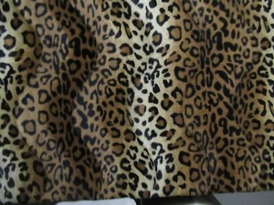 Wild Jungle Animals Cheetah Leopard Jaguar Vintage Cotton Fabric 34" X 40" W NEW - Picture 1 of 3