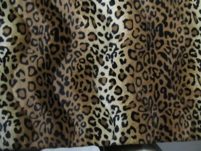 Wild Jungle Animals Cheetah Leopard Jaguar Vintage Cotton Fabric 34" X 40" W NEW - Image 1 of 3