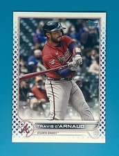 2022 Topps #4 Travis d'Arnaud Braves Blue Stars /299