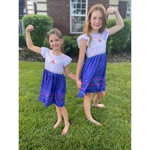 8T-Luisa Strong Sister - Dress Encanto Inspired Costume Ruffle Sleeve - Picture 1 of 2