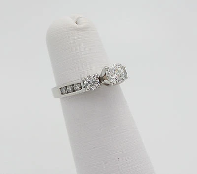 1CT Natural Diamond Solitaire Engagement Wedding Bridal Ring Band 14K White Gold - Image 1 of 4