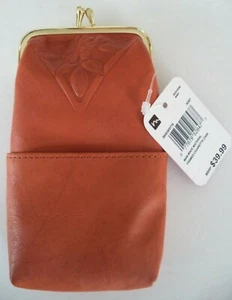 Nostalgisches Echtleder 3 Taschen FLORAL Zigarettenetui, Soft Tawny - Bild 1 von 4