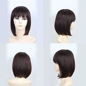  Long Straight Women Hairpiece 100% Human Hair Topper Long Hairpiece Flat Bangs 