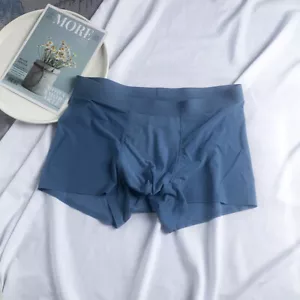 Men's Ice Silk Trunks Breathable Cooling Underwear High Quality Sport Shorts - Picture 1 of 19