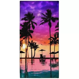 Oversized Beach Towel Quick Dry Sand Free Lightweight Microfiber Beach Towels... - Picture 1 of 7