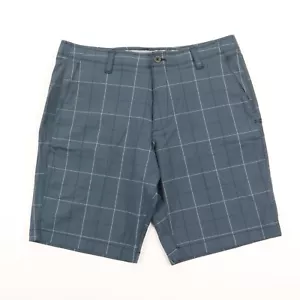 Under Armour 10" Shorts Mens 38 Gray Plaid Performance Stretch Chino Golf Active - Picture 1 of 6