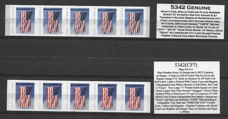 SCOTT LISTED #5342(CF?)--PNC5 & #5342--PNC5/Plate Both #P111--PNC5, MNH - Image 1 of 1