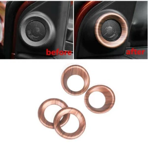 Peach Wood Grain Inner Door Speaker Cover Ring Trim For Honda CR-V CRV 2017-2022 - Picture 1 of 8