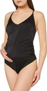 Iris & Lilly Women's Swimsuit, Women's Swimwear, Black, L - Picture 1 of 4