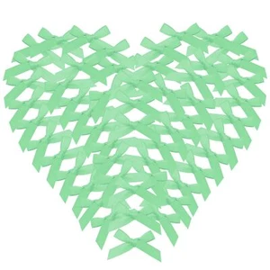 50 PCS 1.5 inch Pre-tie Mint Satin Ribbon Mini Bows for DIY Crafts Sewing Bak... - Picture 1 of 3