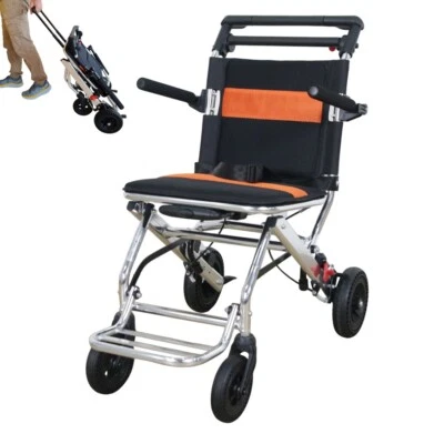 KIO Ultraleicht Transportroll Stuhl Rollstuhl Faltroll Transit Aluminium Trolley - Bild 1 von 4