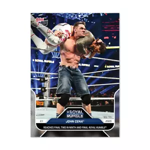 John Cena Jey Uso 2025 Topps Now WWE #18 Royal Rumble - Quantità - Foto 1 di 2