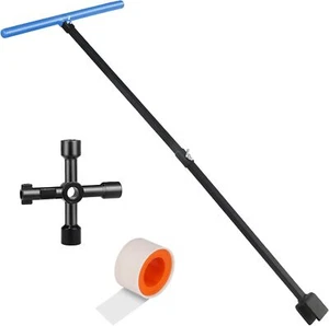 28" Water Meter Key Water Shut Off Tool with 4-Way Utility Key for Water Meters - Picture 1 of 2
