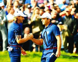 Tommy Fleetwood & Francesco Molinari Signed 10X8 PHOTO Ryder Cup AFTAL COA (G) - Picture 1 of 1