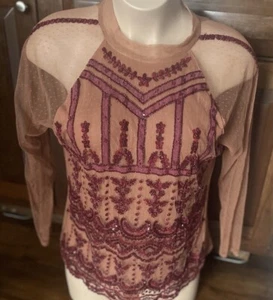 Sundance Damen Langarm Spitzentop Gr. XL - Bild 1 von 2