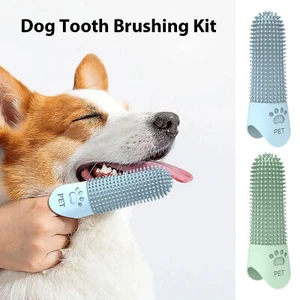 1/2pcs Dog Teeth Cleaning Brush Silicone Dog Toothbrush Kit Pet Grooming Supplie - Picture 1 of 15