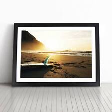 Surfing Surfboard Beach Seascape Wall Art Print Framed Canvas Picture Poster