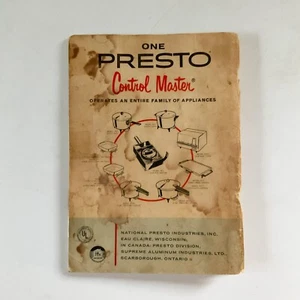 One Presto Control Master Operating User Manual Vintage Appliance  - Picture 1 of 13