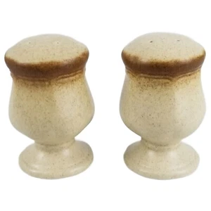 Vintage Japan, MIKASA Salt & Pepper Shakers, Whole Wheat Stoneware Shaker Set - Picture 1 of 6