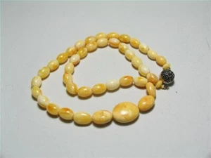 Alte Bernsteinkette Butterscotch heller butterscotch vintage amber necklace - Bild 1 von 7