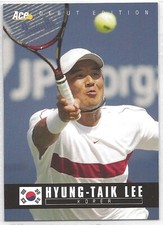 2005 Ace Authentic Debut Edition -  Hyung-Taik Lee Tennis Card #56