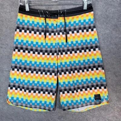 Oneill Swim Trunks Mens 27 Black Orange Blue White Board Shorts - Изображение 1 из 4