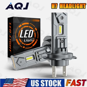 AQJ high-quality 2 Pcs H7 LED Headlight Bulbs Kit High / Low Beam White Lights - Picture 1 of 11