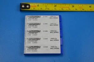 Clarkson 2 mm Kugelnase HSS-Co Fräsfräser x 5. 6 mm Schaft. - Bild 1 von 2