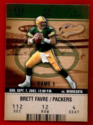 2003 Fleer Authentix #26 Brett Favre. - Image 1 of 2
