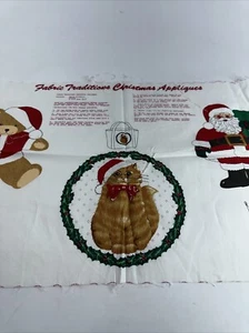 De Colección Tela Tradiciones Navidad Apliques Tela Panel Corte Parcial - Imagen 1 de 7