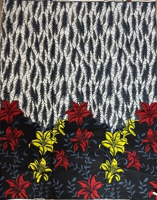 Tela estampada africana - Ankara blanca - Tela 100 % algodón - Por yarda Foto 1 de 3