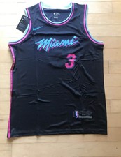 Dwayne Wade Miami Vice City Edition Mens Swingman Jersey Large Black