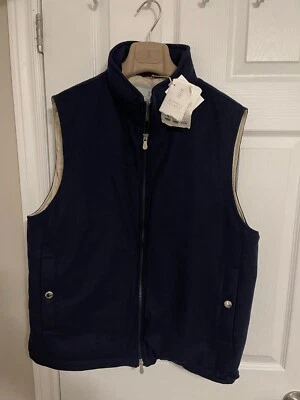 Brunello Cucinelli mens Navy Wool Vest (M) - Image 1 of 4