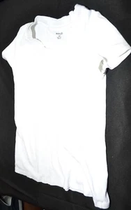 NEW Style & Co Petite Womens Solid White Top Bedazzled Collar Size P/S - Picture 1 of 3