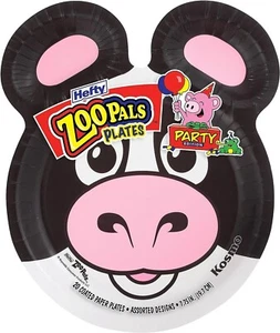 Sealed Hefty Zoo Pals 20 Pack Party Edition Paper Plates 7.75" - 2023 Release - Picture 1 of 1