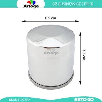 Filtro de aceite plateado para motor de motocicleta Kawasaki Z750 R ZR750 ABS 2011 2012 Foto 1 de 2