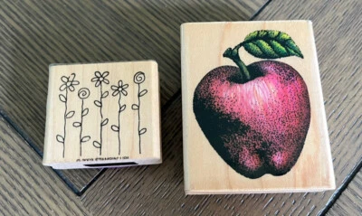 Estampida de goma Apple A252E sello de goma de madera álbum de recortes artesanía Foto 1 de 4