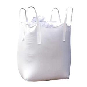 FIBC Bulk Super Ton Bag 2200LBS 35x35x43 Duffle Top and Flat Bottom - Picture 1 of 7