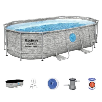 Bestway 56714 Piscina con Marco Energía Steel Con Swim Vista Buey 427x250x100 CM - Imagen 1 de 4